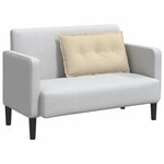 vidaXL Coussin de Dos Crème 80 x 19 x 50 cm tissu