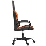 vidaXL Chaise de jeu de massage Noir et orange Similicuir