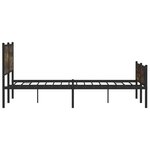 vidaXL Cadre de lit en métal sans matelas chêne fumé 183x213 cm