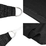 vidaXL Voile d'ombrage 160 g/m² trapèze noir 4/5x4 m PEHD