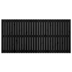 vidaXL Tête de lit murale Noir 185x3x90 cm Bois massif de pin