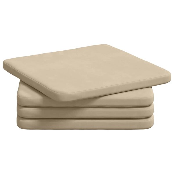 vidaXL Coussins de siège 4 Pièces Crème 40 x 40 x 3 cm