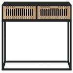 vidaXL Table console noir 80x30x75 cm bois d'ingénierie et fer