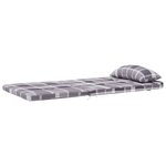 vidaXL Coussins de chaise adirondack lot de 2 carreaux gris