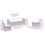 vidaXL Salon de jardin avec coussins 5 Pièces beige résine tressée