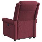vidaXL Fauteuil inclinable de massage Rouge bordeaux Tissu