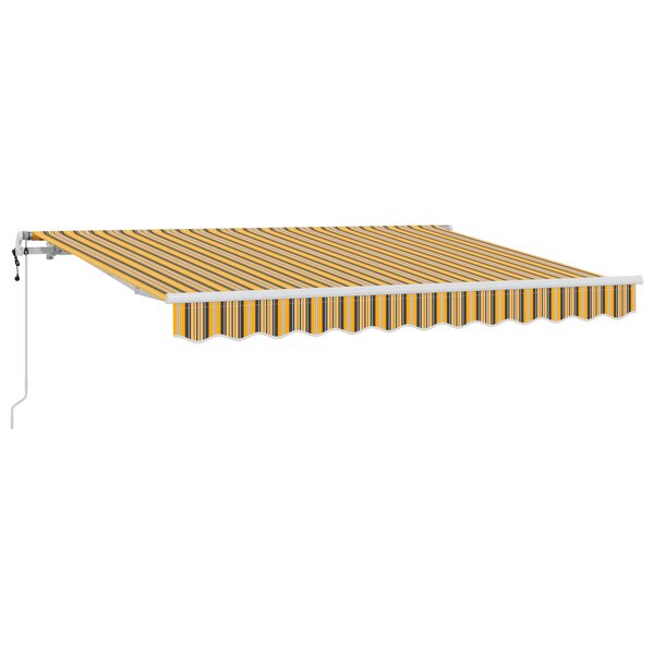 vidaXL Auvent Rétractable Jaune et Gris 3 x 2 m Métal