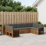 vidaXL Ensemble de canapé d'angle 7 Pièces Naturel et Anthracite