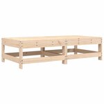 vidaXL Repose-pieds de jardin avec coussins lot de 2 bois pin massif