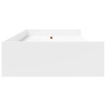 vidaXL Cadre de lit avec tiroir Blanc 100 x 200 cm Bois d'ingénierie