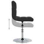 vidaXL Chaise à manger Noir Similicuir