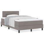 vidaXL Lit boxspring avec matelas Taupe 120 x 190 cm tissu