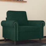 vidaXL Fauteuil Vert foncé 60 cm Velours