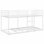 VidaXL Lit superposé sans matelas blanc 90x190 cm acier