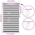 vidaXL Store zèbre gris clair largeur du tissu 120 9 cm polyester