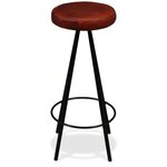 vidaXL Tabourets de bar lot de 4 cuir véritable