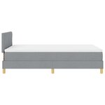 vidaXL Lit boxspring avec matelas Gris clair 120 x 200 cm tissu