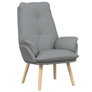 vidaXL fauteuil Gris clair 69 x 74 x 93 cm Tissu et Contreplaqué