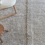 Tapis contemporain en laine gris chiné - 200 X 300 cm