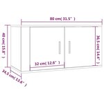 vidaXL Ensemble de meubles TV 3 Pièces Chêne fumé Bois d'ingénierie
