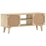 vidaXL Meuble TV 110x30x45 cm Bois de manguier solide