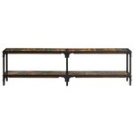 vidaXL Meuble TV 150x30x41 cm bois massif de récupération