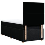 vidaXL Sommier à lattes de lit et matelas Noir 80x200 cm Tissu