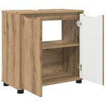 vidaXL Armoire de lavabo de salle de bain avec étagère Chêne artisanal