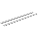 vidaXL Tige de placard 2 Pièces Argenté 764 x 15 x 29 mm