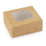 Boîte pâtissière kraft à fenêtre 12x11x5 cm (lot de 50)