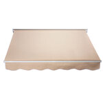 Store banne manuel inclinaison réglable aluminium polyester imperméabilisé 70L x 180l cm beige