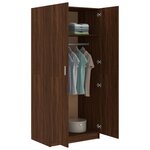 vidaXL Garde-robe Chêne marron 80x52x180 cm Bois d'ingénierie