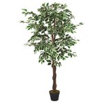 vidaXL Ficus artificiel 1260 feuilles 200 cm vert