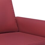 vidaXL Ensemble de canapés 3 Pièces et coussins rouge bordeaux similicuir
