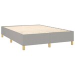 vidaXL Sommier à lattes de lit avec matelas Gris clair 140x200cm Tissu