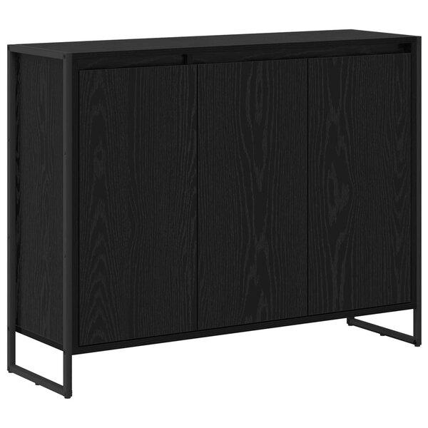 vidaXL Meuble d'appoint Chêne noir 96 5 x 30 x 75 cm Bois d'ingénierie