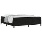 vidaXL Cadre de lit avec matelas Noir 180 x 200 cm tissu