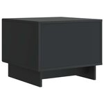 vidaXL Table basse avec tiroir Noir 49 x 50 x 40 cm Bois d'ingénierie