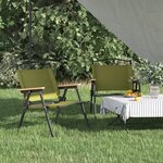 vidaXL Chaises de camping 2 Pièces Vert 54x43x59 cm Tissu Oxford