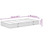 vidaXL Matelas à ressorts bonnell moyen 90x190 cm