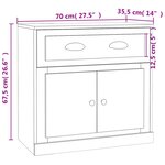 vidaXL Buffets 2 Pièces chêne fumé bois d'ingénierie