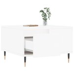 vidaXL Table basse blanc 55x55x36 5 cm bois d'ingénierie