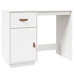 vidaXL Bureau Blanc 95x50x75 cm Bois massif de pin
