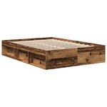 vidaXL Cadre de lit sans matelas vieux bois 120x200 cm bois ingénierie