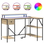 vidaXL Bureau Chêne Sonoma 120 x 79 x 86 5 cm Bois d'ingénierie