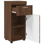 vidaXL Ensemble d'armoire de salle de bain TULUM Chêne brun