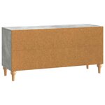 vidaXL Meuble TV Gris béton 102 x 34 5 x 50 cm Bois d'ingénierie