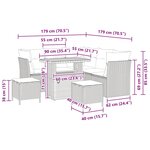 vidaXL Canapé de jardin 8 pièces avec coussins en poly rotin noir et acacia