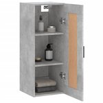 vidaXL Armoire murale gris béton 34 5x34x90 cm bois d'ingénierie