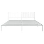 vidaXL Cadre de lit métal sans matelas et tête de lit blanc 193x203 cm